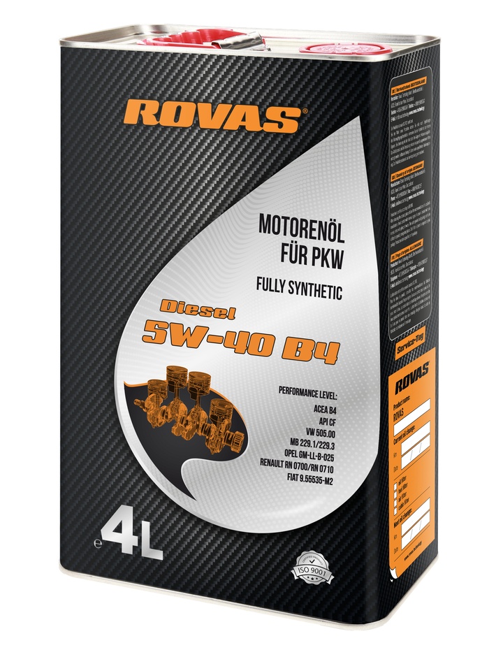 Rovas Diesel 5W-40 B4